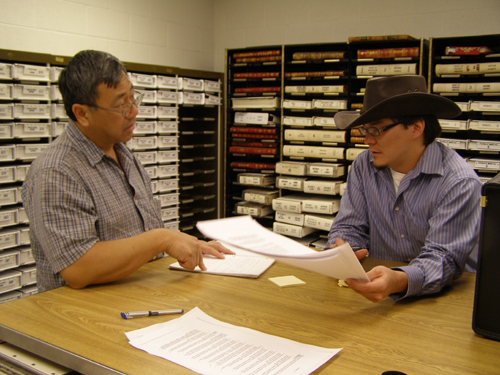 Chris Sanders and Lewis Jue in Archer County, Texas